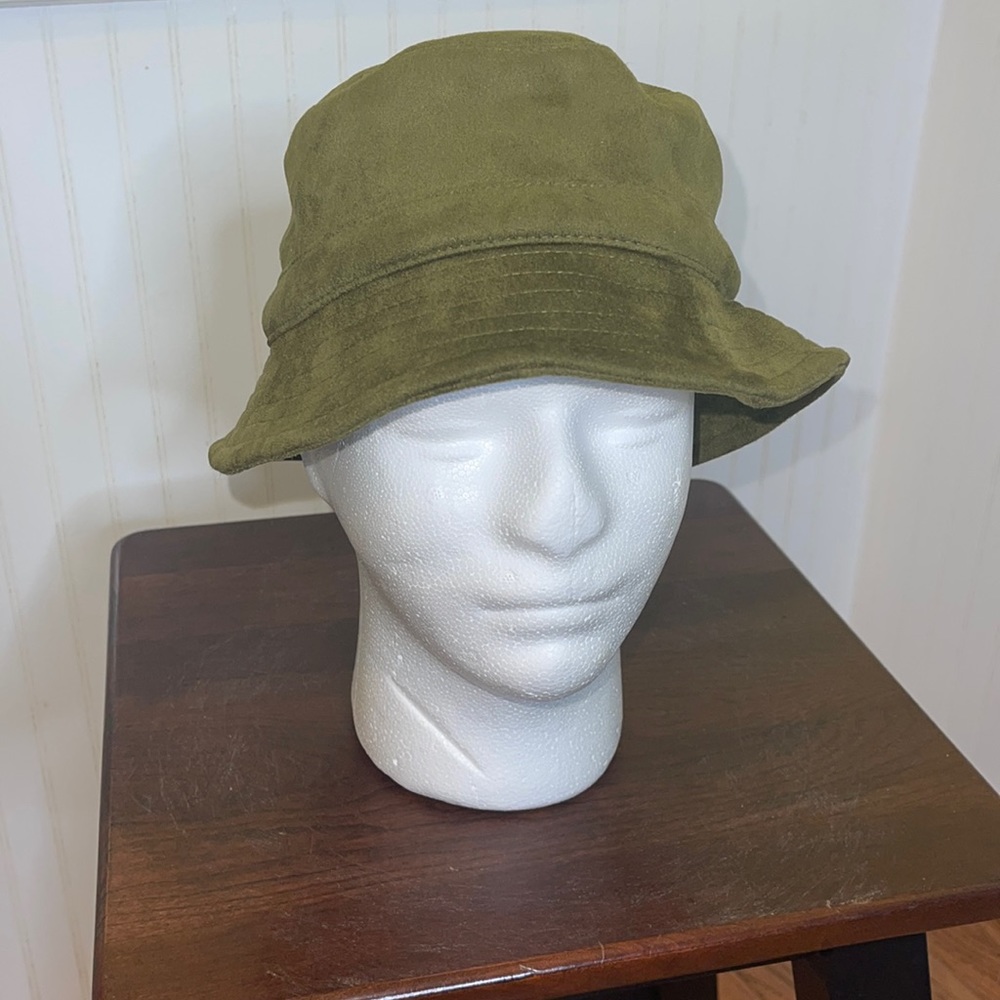 Morgan & Taylor ladies Indigo bucket hat. 58 CM/ 22.8 inches. Olive green